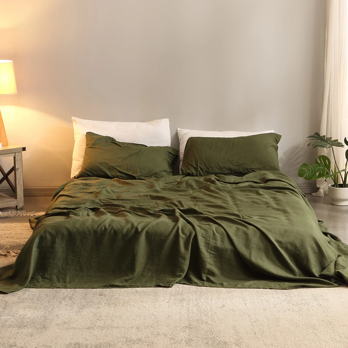 Fitted Bed Sheets Deep Pocket - Zestaw pościeli 4 szt. 100% czysty