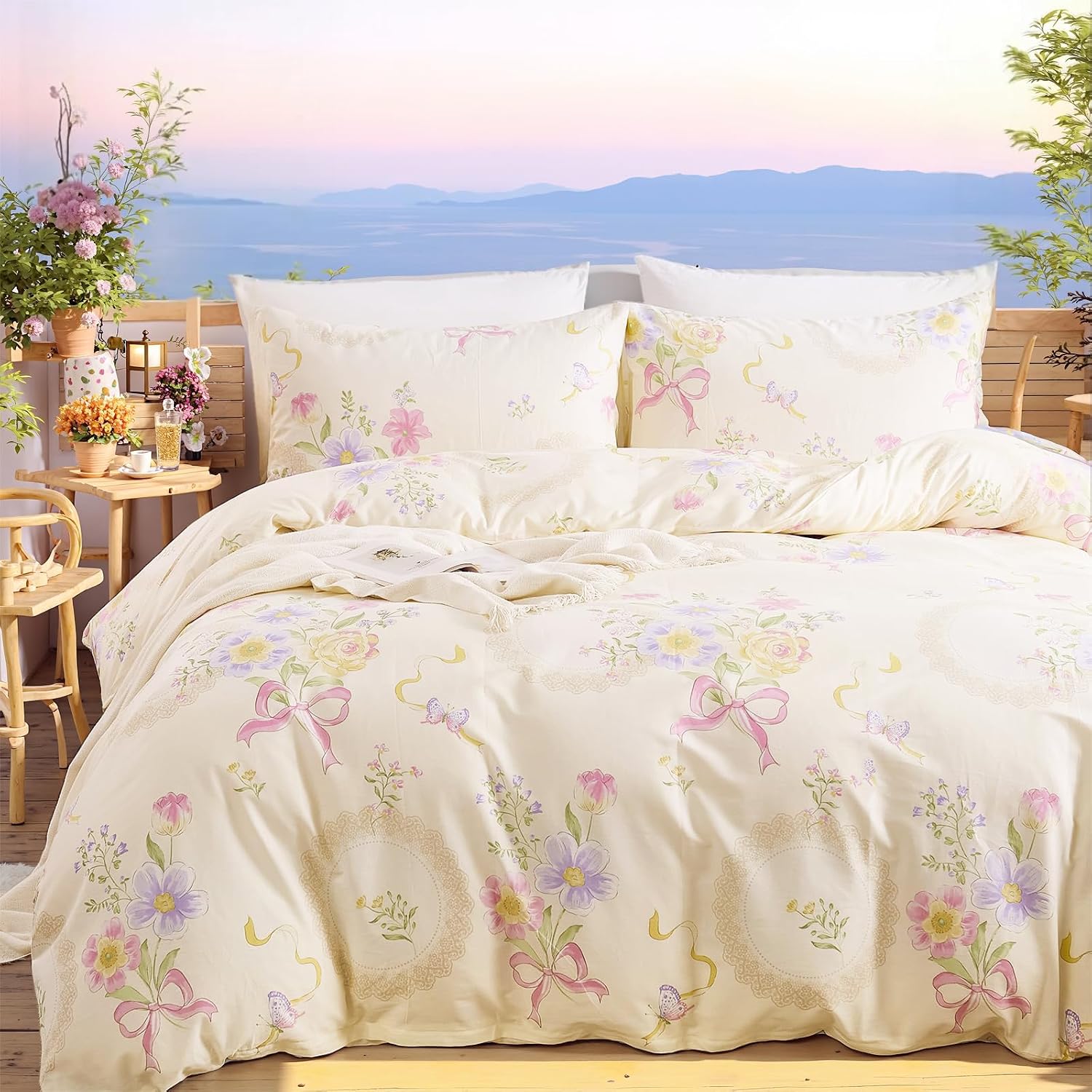 Kwiatowy zestaw pościeli do łó – Aesthetic Floral Duvet Cover recenzja i cena