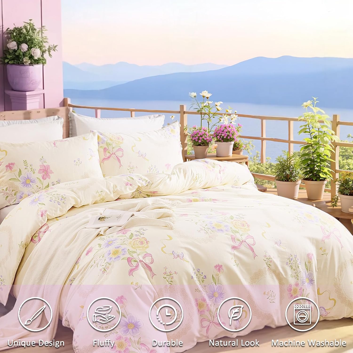 Kwiatowy zestaw pościeli do łó – Aesthetic Floral Duvet Cover recenzja i cena