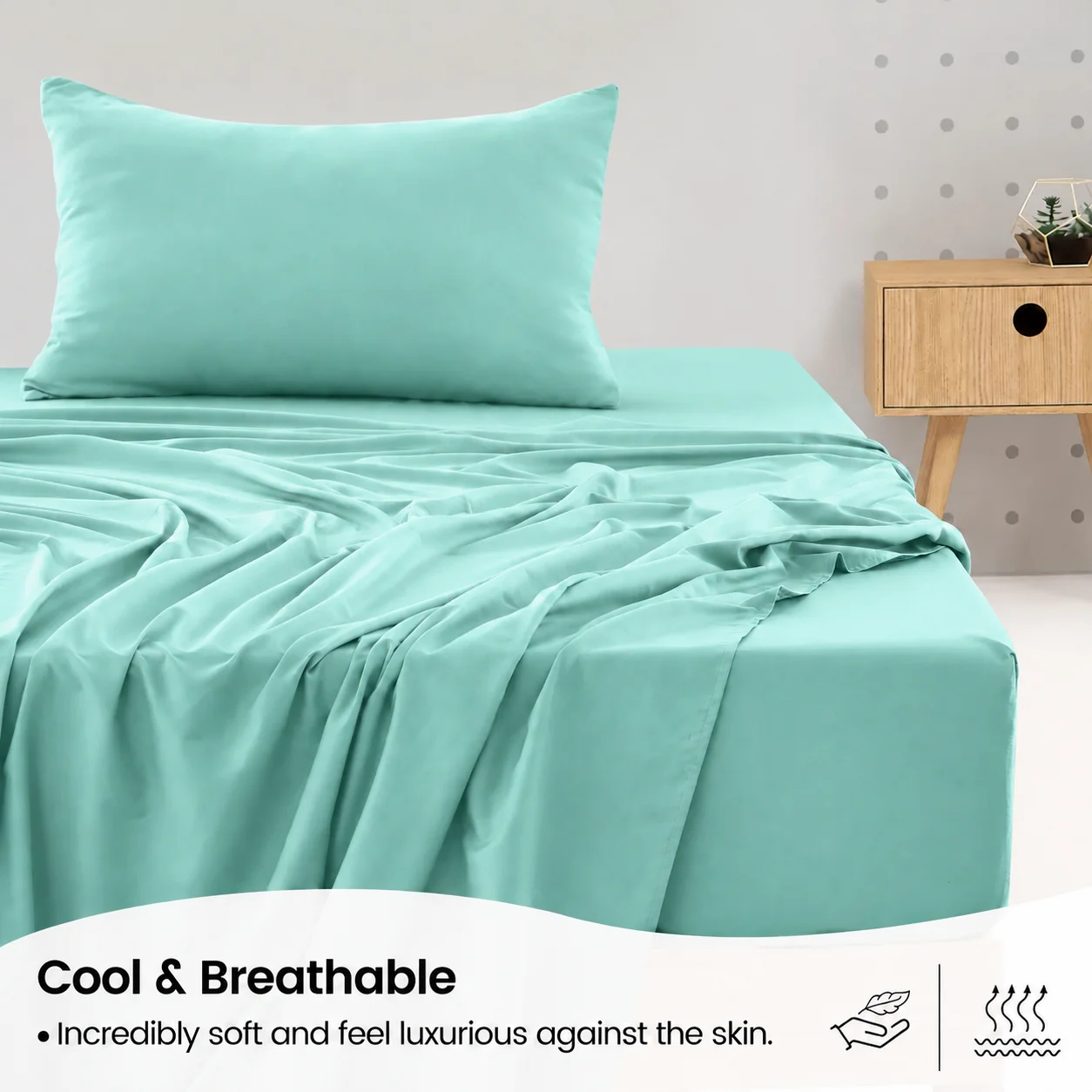 Komplet pościeli, oddychająca  – Fitted Bed Sheets Deep Pocket recenzja i cena