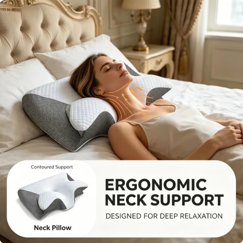 Oddychająca, ortopedyczna podu – Memory Foam Orthopedic Pillow Neck Pain recenzja i cena
