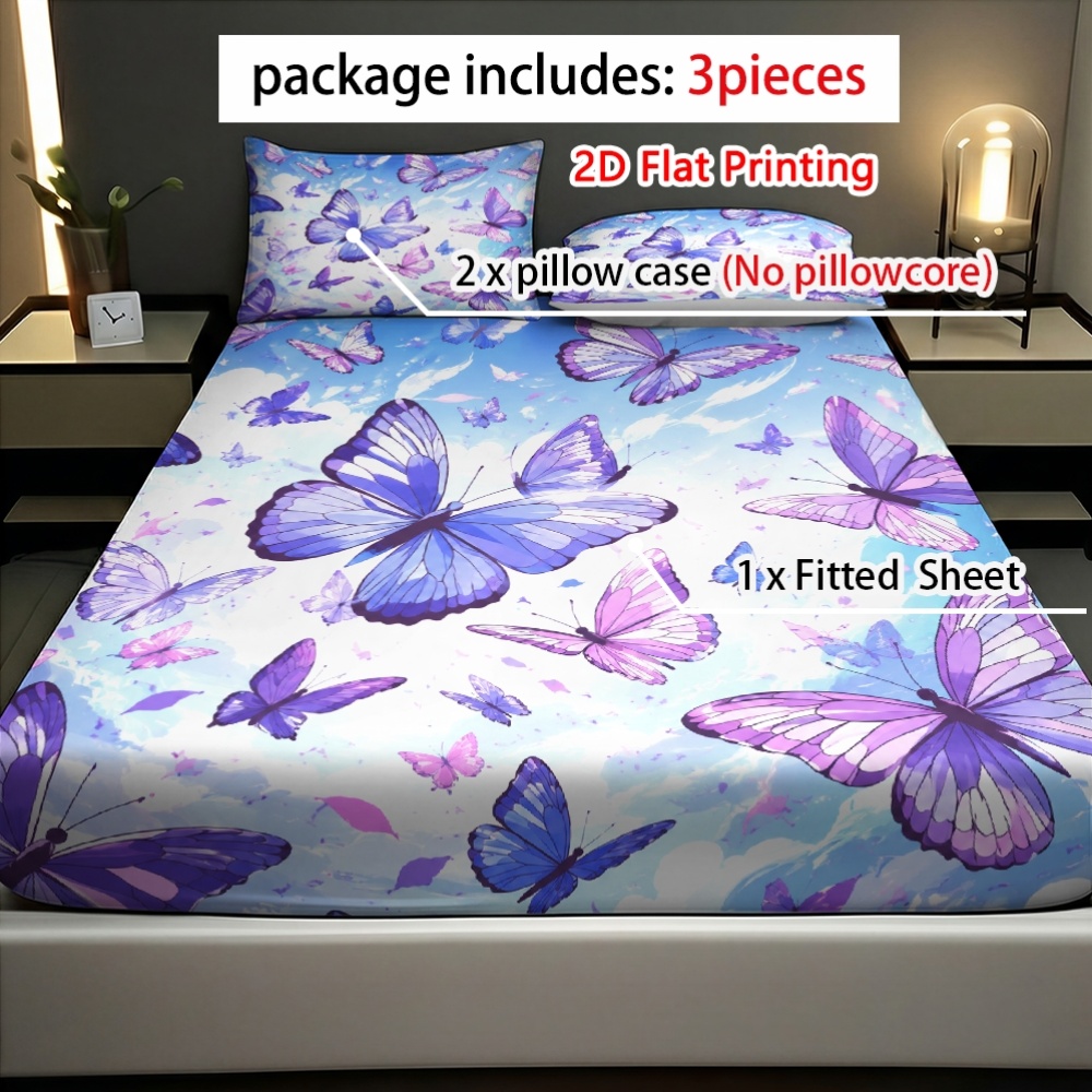 Jaskrawy fioletowy zestaw pośc – Fitted Bed Sheets Deep Pocket recenzja i cena